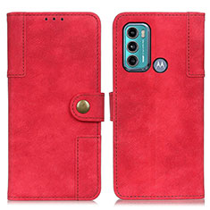 Handytasche Stand Schutzhülle Flip Leder Hülle A07D für Motorola Moto G60 Rot