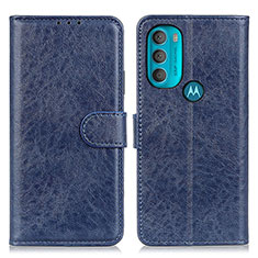 Handytasche Stand Schutzhülle Flip Leder Hülle A07D für Motorola Moto G71 5G Blau
