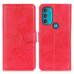 Handytasche Stand Schutzhülle Flip Leder Hülle A07D für Motorola Moto G71 5G Rot