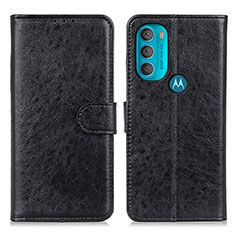 Handytasche Stand Schutzhülle Flip Leder Hülle A07D für Motorola Moto G71 5G Schwarz