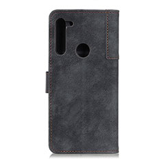 Handytasche Stand Schutzhülle Flip Leder Hülle A07D für Motorola Moto One Fusion Plus Schwarz