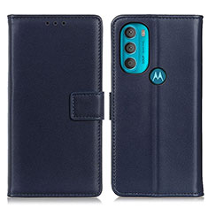 Handytasche Stand Schutzhülle Flip Leder Hülle A08D für Motorola Moto G71 5G Blau