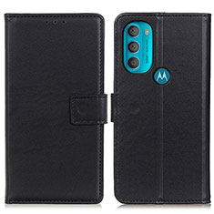 Handytasche Stand Schutzhülle Flip Leder Hülle A08D für Motorola Moto G71 5G Schwarz