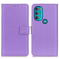 Handytasche Stand Schutzhülle Flip Leder Hülle A08D für Motorola Moto G71 5G Violett
