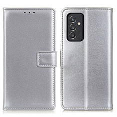 Handytasche Stand Schutzhülle Flip Leder Hülle A08D für Samsung Galaxy A05s Silber