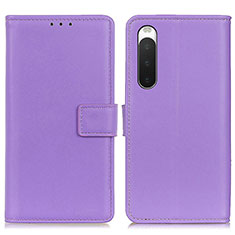 Handytasche Stand Schutzhülle Flip Leder Hülle A08D für Sony Xperia 10 V Violett