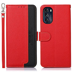Handytasche Stand Schutzhülle Flip Leder Hülle A09D für Motorola Moto G 5G (2022) Rot