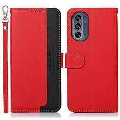 Handytasche Stand Schutzhülle Flip Leder Hülle A09D für Motorola Moto G62 5G Rot