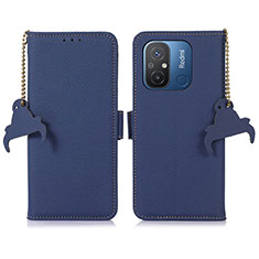 Handytasche Stand Schutzhülle Flip Leder Hülle A10D für Xiaomi Poco C55 Blau