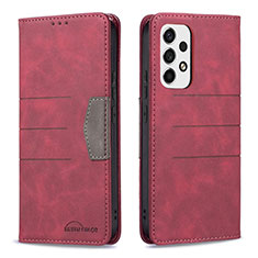 Handytasche Stand Schutzhülle Flip Leder Hülle B01F für Samsung Galaxy A53 5G Rot