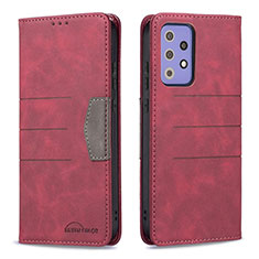 Handytasche Stand Schutzhülle Flip Leder Hülle B01F für Samsung Galaxy A72 4G Rot