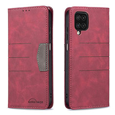 Handytasche Stand Schutzhülle Flip Leder Hülle B01F für Samsung Galaxy F12 Rot