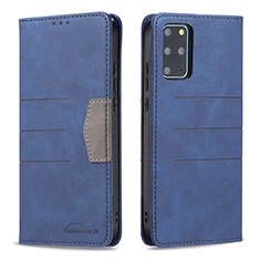 Handytasche Stand Schutzhülle Flip Leder Hülle B01F für Samsung Galaxy S20 Plus 5G Blau