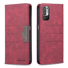 Handytasche Stand Schutzhülle Flip Leder Hülle B01F für Xiaomi Redmi Note 11 SE 5G Rot