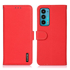 Handytasche Stand Schutzhülle Flip Leder Hülle B01H für Motorola Moto Edge 20 5G Rot