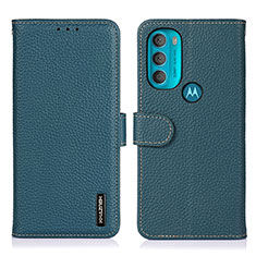 Handytasche Stand Schutzhülle Flip Leder Hülle B01H für Motorola Moto G71 5G Grün