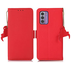 Handytasche Stand Schutzhülle Flip Leder Hülle B01H für Nokia G42 5G Rot