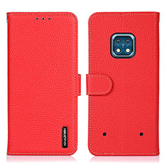 Handytasche Stand Schutzhülle Flip Leder Hülle B01H für Nokia XR20 Rot