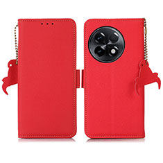 Handytasche Stand Schutzhülle Flip Leder Hülle B01H für OnePlus 11R 5G Rot