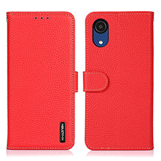 Handytasche Stand Schutzhülle Flip Leder Hülle B01H für Samsung Galaxy A03 Core Rot