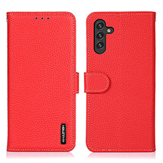 Handytasche Stand Schutzhülle Flip Leder Hülle B01H für Samsung Galaxy A04s Rot