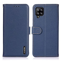 Handytasche Stand Schutzhülle Flip Leder Hülle B01H für Samsung Galaxy A22 4G Blau