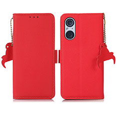 Handytasche Stand Schutzhülle Flip Leder Hülle B01H für Sony Xperia 5 V Rot