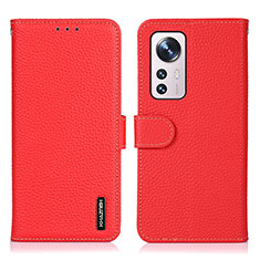 Handytasche Stand Schutzhülle Flip Leder Hülle B01H für Xiaomi Mi 12 Pro 5G Rot