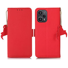 Handytasche Stand Schutzhülle Flip Leder Hülle B01H für Xiaomi Poco F5 5G Rot