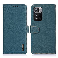 Handytasche Stand Schutzhülle Flip Leder Hülle B01H für Xiaomi Poco X4 NFC Grün