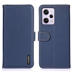 Handytasche Stand Schutzhülle Flip Leder Hülle B01H für Xiaomi Redmi Note 12 Pro 5G Blau