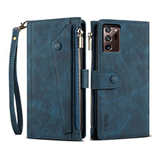 Handytasche Stand Schutzhülle Flip Leder Hülle B01S für Samsung Galaxy Note 20 Ultra 5G Blau