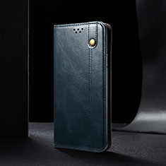 Handytasche Stand Schutzhülle Flip Leder Hülle B01S für Samsung Galaxy S21 5G Blau