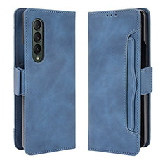 Handytasche Stand Schutzhülle Flip Leder Hülle B01Y für Samsung Galaxy Z Fold4 5G Blau