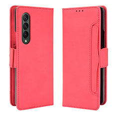 Handytasche Stand Schutzhülle Flip Leder Hülle B01Y für Samsung Galaxy Z Fold4 5G Rot