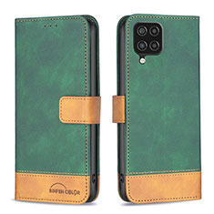Handytasche Stand Schutzhülle Flip Leder Hülle B02F für Samsung Galaxy A12 5G Grün