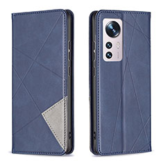 Handytasche Stand Schutzhülle Flip Leder Hülle B02F für Xiaomi Mi 12X 5G Blau