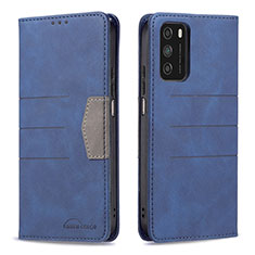 Handytasche Stand Schutzhülle Flip Leder Hülle B02F für Xiaomi Poco M3 Blau