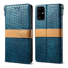 Handytasche Stand Schutzhülle Flip Leder Hülle B02S für Samsung Galaxy S20 Plus 5G Blau