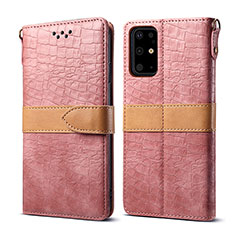 Handytasche Stand Schutzhülle Flip Leder Hülle B02S für Samsung Galaxy S20 Plus 5G Rosegold