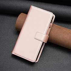Handytasche Stand Schutzhülle Flip Leder Hülle B03F für Nokia C32 Rosegold