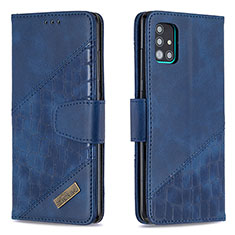 Handytasche Stand Schutzhülle Flip Leder Hülle B03F für Samsung Galaxy M40S Blau
