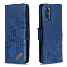 Handytasche Stand Schutzhülle Flip Leder Hülle B03F für Samsung Galaxy S20 Plus 5G Blau