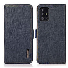 Handytasche Stand Schutzhülle Flip Leder Hülle B03H für Samsung Galaxy A51 4G Blau