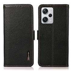 Handytasche Stand Schutzhülle Flip Leder Hülle B03H für Xiaomi Redmi Note 12 Explorer Schwarz