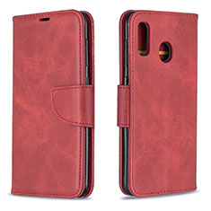 Handytasche Stand Schutzhülle Flip Leder Hülle B04F für Samsung Galaxy A20 Rot