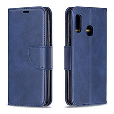 Handytasche Stand Schutzhülle Flip Leder Hülle B04F für Samsung Galaxy A20e Blau