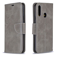 Handytasche Stand Schutzhülle Flip Leder Hülle B04F für Samsung Galaxy A20s Grau