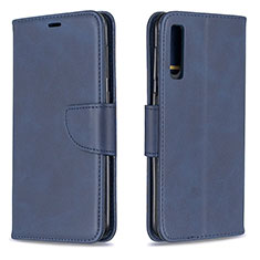 Handytasche Stand Schutzhülle Flip Leder Hülle B04F für Samsung Galaxy A50S Blau