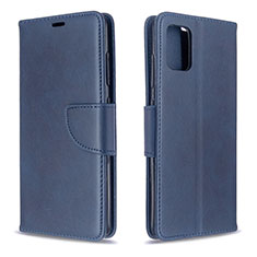 Handytasche Stand Schutzhülle Flip Leder Hülle B04F für Samsung Galaxy A51 4G Blau